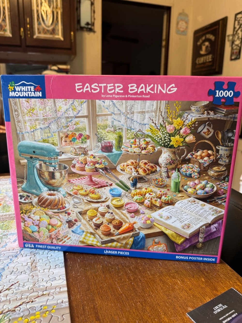 White Mountain "Easter Baking" 1000-Piece Puzzle - Pastel Multi